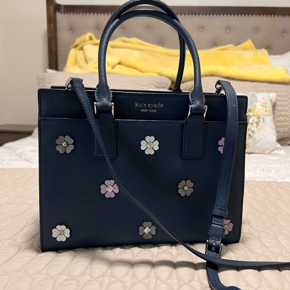 Kate Spade Medium Satchel Cameron Flower Appliqué Bag